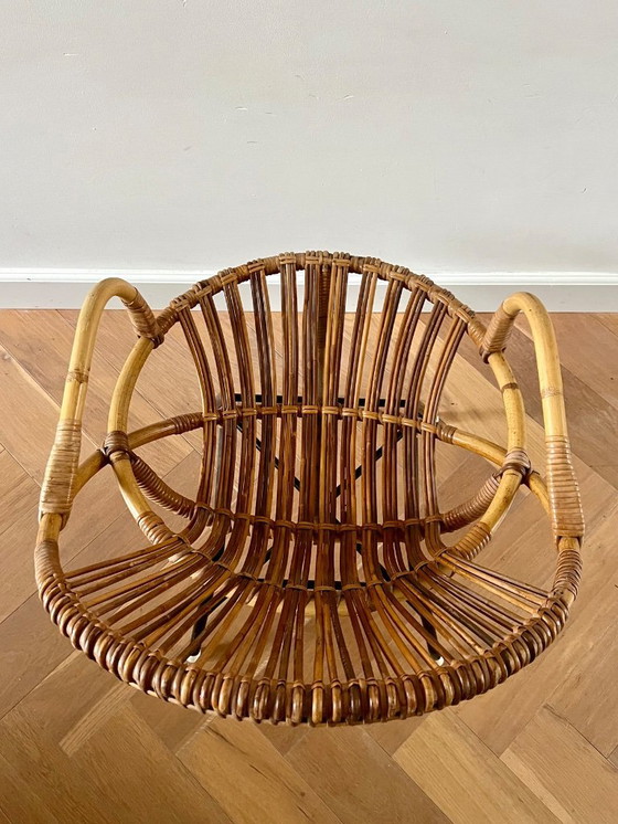 Image 1 of 1950s rattan armchair, Rohé Noordwolde