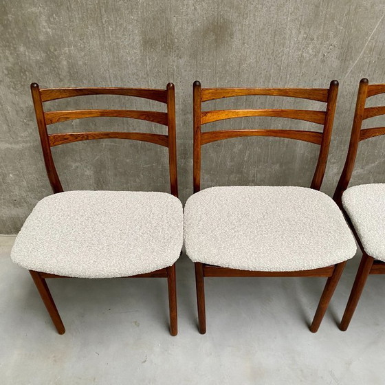 Image 1 of 4 chaises de salle à manger vintage Topform en palissandre, années 1970