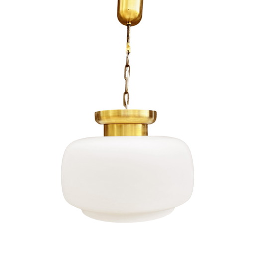 Large White Ceiling Lamp Designed by J. Hurka, Napako, Czechoslovakia, 1960s