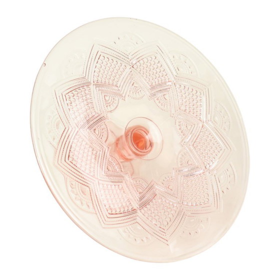 Image 1 of Vintage Roze Taartschaal Stermotief