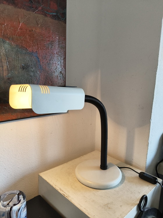 Vintage Targetti Sankey Table Lamp – Gino Sarfatti – 1970s (Italy) – Metal, Plastic (photo 10 of 15)