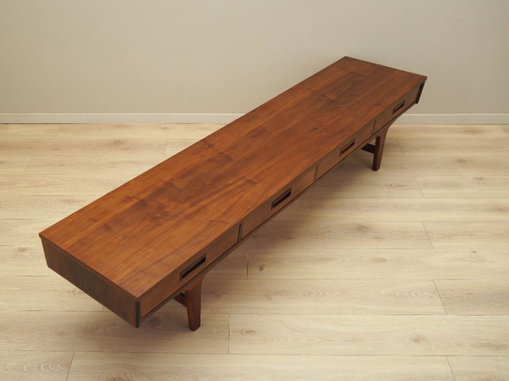 Image 1 of Walnut lowboard, Danish design, 1970s, manufactured in Denmark