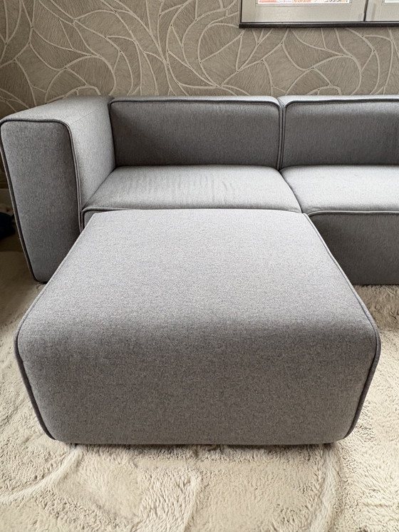 Image 1 of Sofá Bo Concept Carmo de 2,5 plazas con reposapiés en fieltro gris