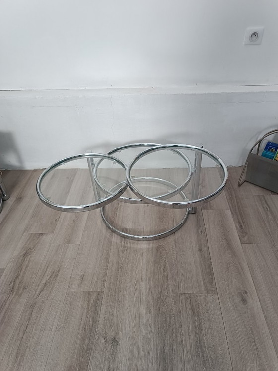 Image 1 of Bijzettafel met draaibaar blad, jaren 80