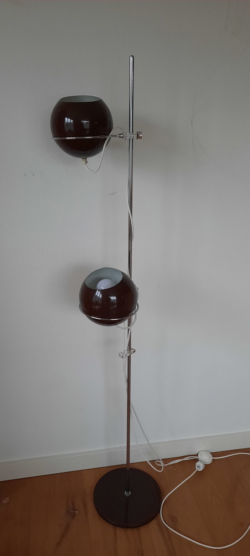 Gepo Floor Lamp Brown Vintage Retro