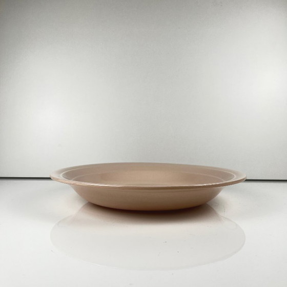 Image 1 of Pale pink round, shallow dish, St Amand, ceranor, 1940