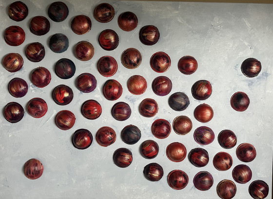 Image 1 of Peinture abstraite Acrylique sur lin 100x73 cm