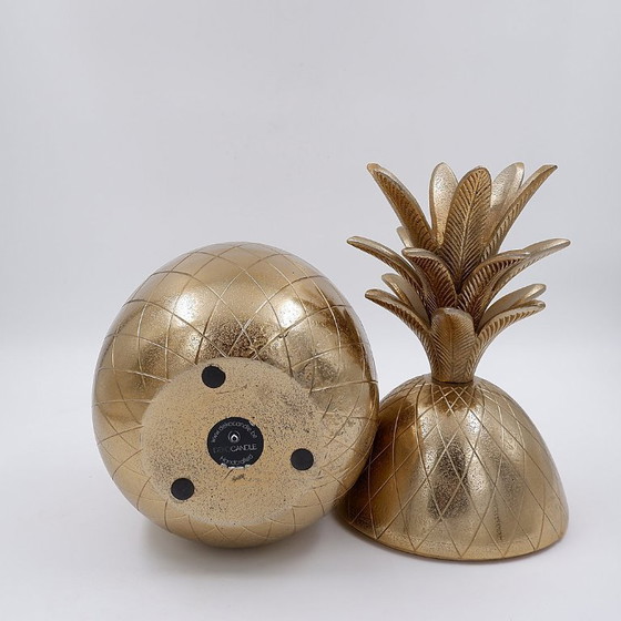 Image 1 of Seau à glace vintage en forme d'ananas, style Hollywood Regency, des années 1970.