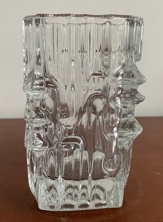 Image 1 of Sklo Union – Brutalistische Glasvase, Design aus den 1960er Jahren, Vladislav Urban