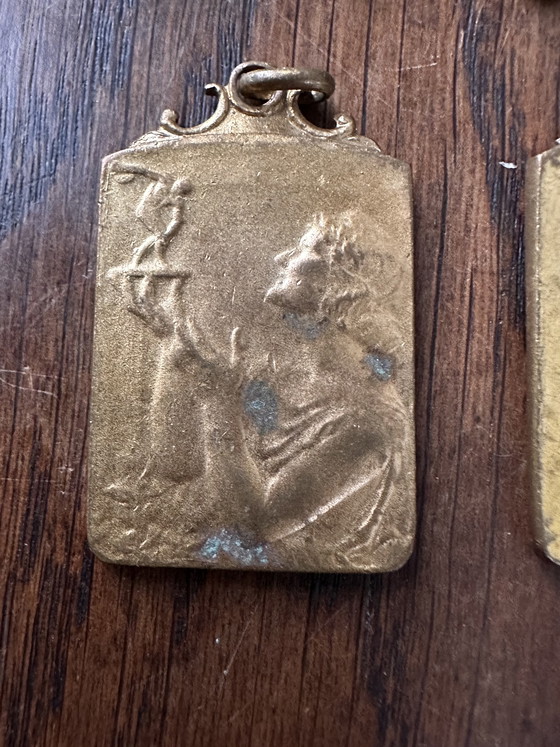 Image 1 of Set di medaglie vintage del ciclocross belga – Le Soir “Cross du Soir” 1924-1947 – 10 pezzi