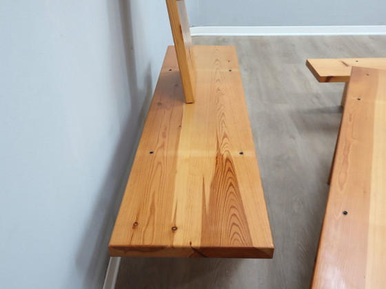 Image 1 of Libreria componibile vintage Ideal Form in legno di larice naturale anni '70