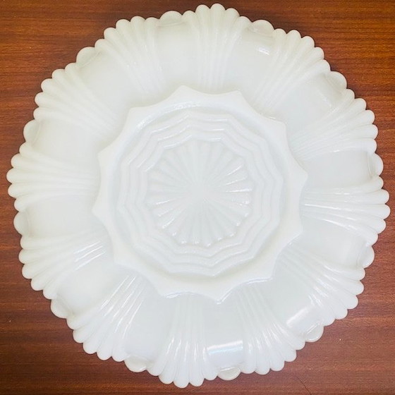 Image 1 of Servicio de café opalina de mediados de siglo vaso de leche años 60