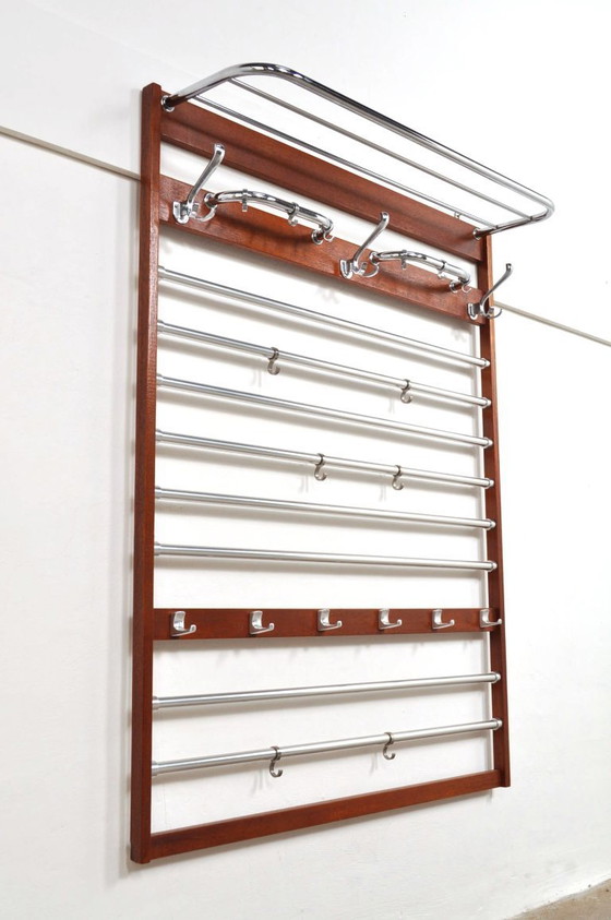 Image 1 of Large vintage wall coat rack from the 1960s