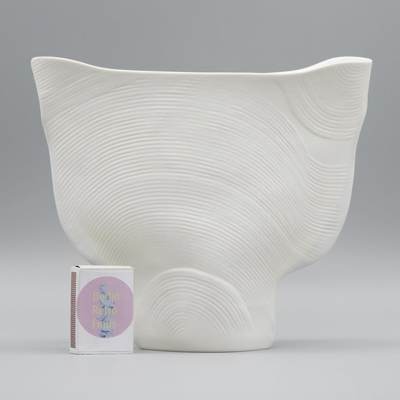 Image 1 of Art Vase Duo Rosenthal Studio Line Design Johan van Loon Fine Porcelain 80s 18cm