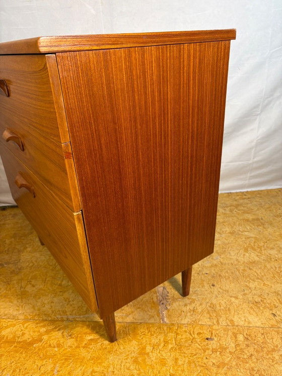 Image 1 of Mid-Century Retro Vintage Teak Chest of Drawers by Austinsuite 1960  Compact Design • Danish Influence • Stylish Storage  A love