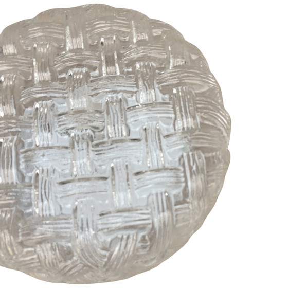 Image 1 of Lampada da soffitto rotonda in vetro, Eickmeier Leuchten, Germania, anni Settanta.