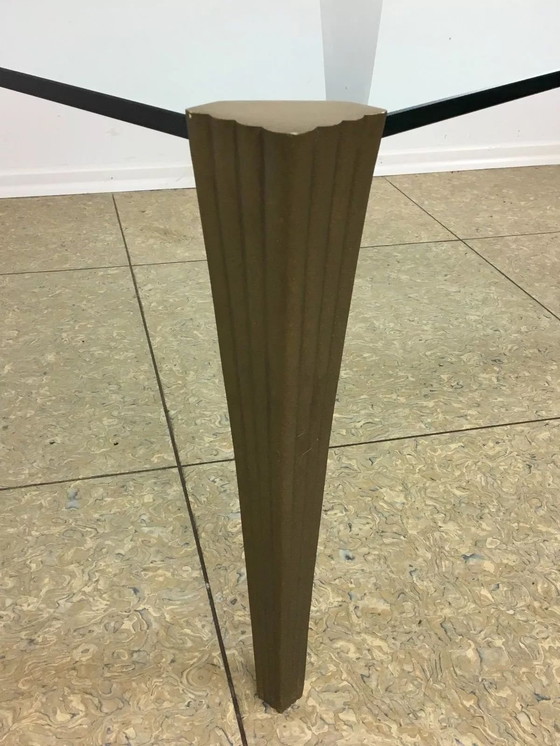 Image 1 of 60's 70's Brutalist Bronze Coffee Table by Peter Ghyczy Space Age Design