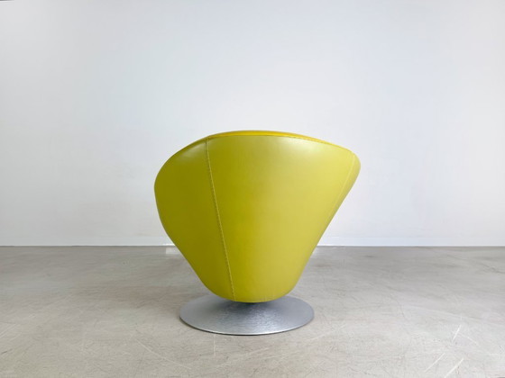 Image 1 of Originele Leolux Parabolica fauteuil Stefan Heiliger groen ontwerp