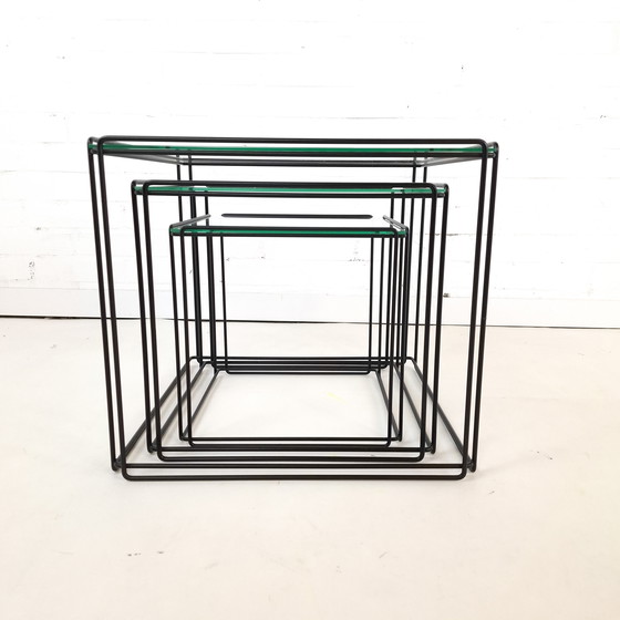 Image 1 of Casetta nido vintage Isocele Max Sauze, anni '70, nera con vetro