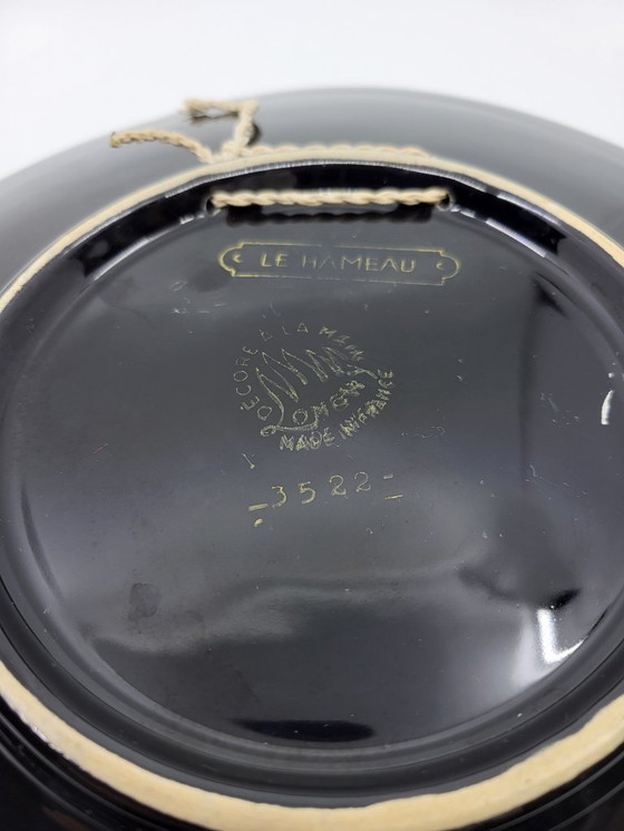 Image 1 of Dekorativer Teller, Longwy Emaille, Frankreich, 1950