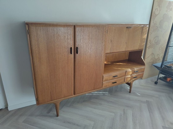 Mid-century Deens dressoir/buffetkast – Glas, Metaal (photo 3 of 15)