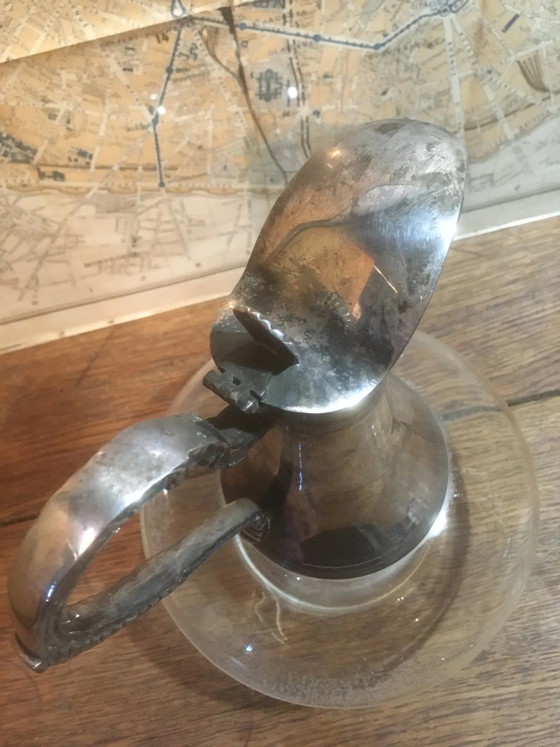Brocca in vetro e metallo argentato – Bicchieri e caraffe, Glass, Vintage (photo 6 of 8)