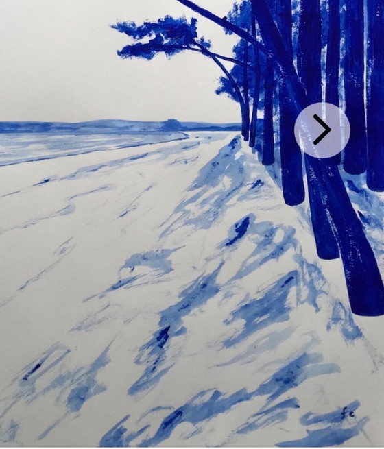 Image 1 of Acrylique Sur Papier Blanc Fabriano 300g. Format 65x50cm.