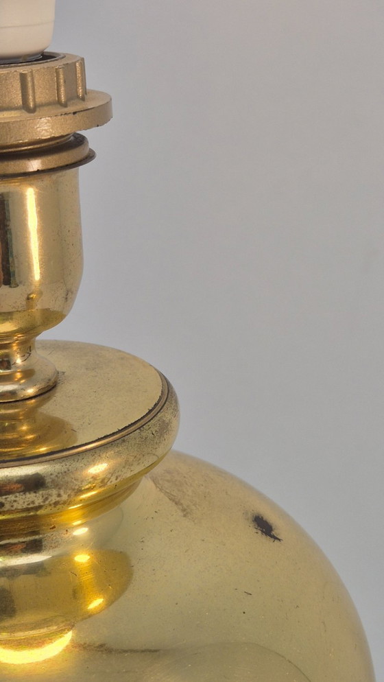 Image 1 of Set pesante di lampade da tavolo in ottone vintage