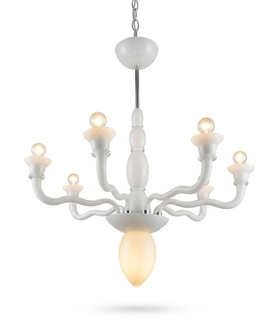 Lámpara de araña de cristal opalino VeArt
