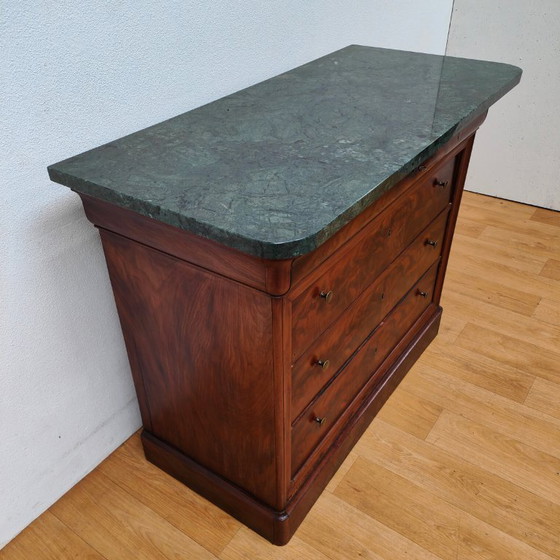 Image 1 of Cómoda antigua, cómoda, mueble de baño con encimera de mármol.