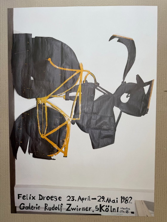 Felix Droese, Galerie Rudolf Zwirner, 1982, Vintage Exhibition Poster – Paper (photo 4 of 9)