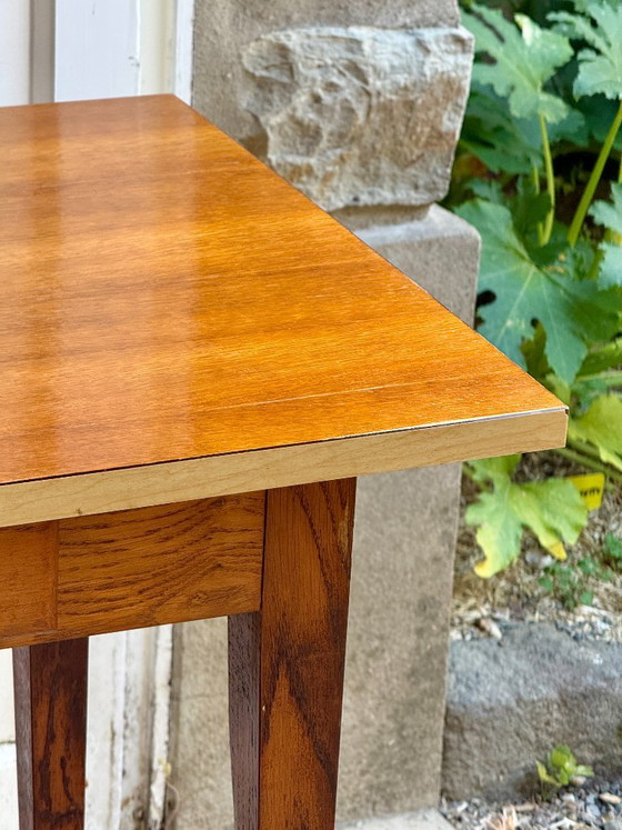 Tavolino / Scrivania piccola in laminato e legno, 1 cassetto – Scrivanie, Metal, Plastic (photo 4 of 12)