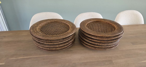 Image 1 of Sottopiatto (12) - Piatti molto grandi - Rattan