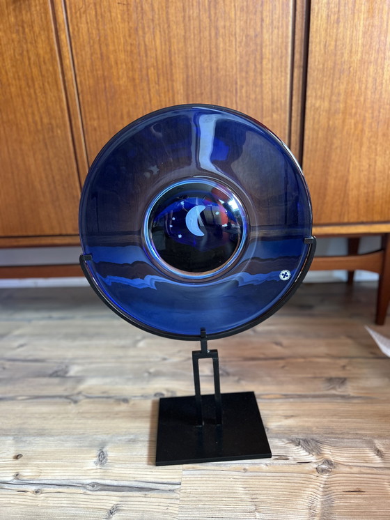 Image 1 of Murano glazen schijf op voet Object Schijf