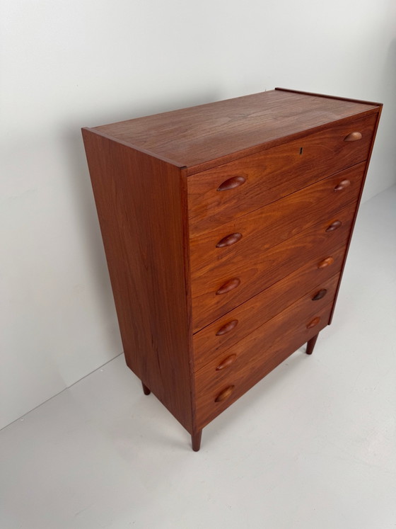 Danish Teak Chest of Drawers, Denmark, 1960s – Wood (photo 7 of 9)