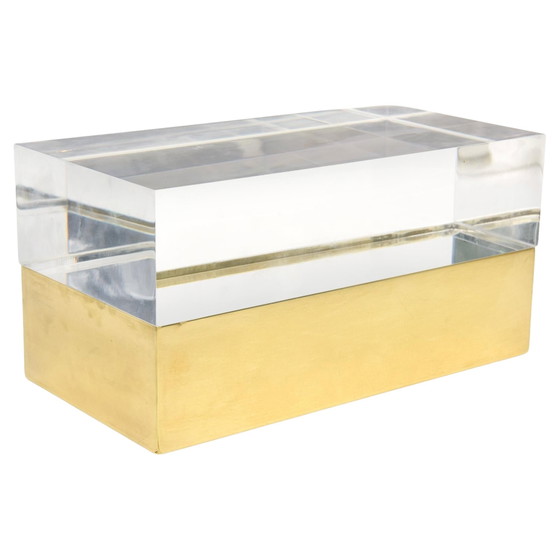Renato Meneghetti Scatola Contenitore Mid Century in Ottone e Plexiglass per DDD Design – Oggetti decorativi (photo 3 of 19)