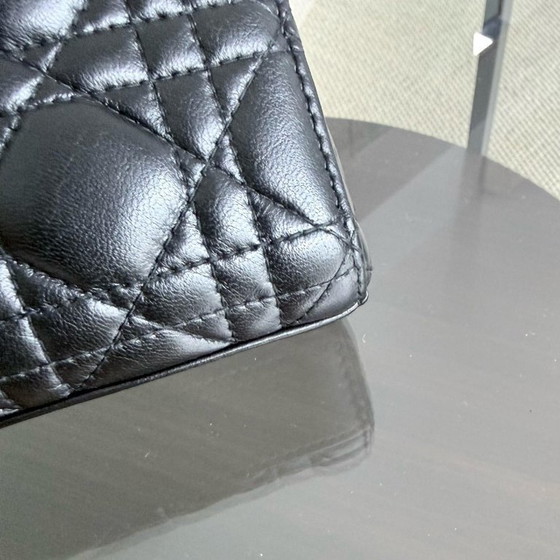 Image 1 of DIOR D-JOY MEDIUM - PELLE DI AGNELLO CANNAGE, NERA, FERRAMENTA DORATA