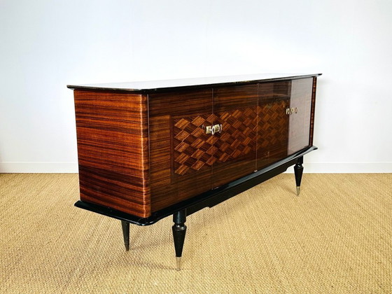 Image 1 of Sideboard aus Makassar-Ebenholz im Art-Deco-Stil, Frankreich, 1940er Jahre