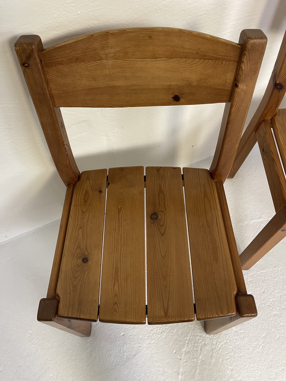 Image 1 of Chaises de salle à manger en pin, style vintage danois, Rainer Daumiller