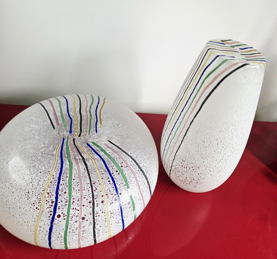 Set Monumentale in Vetro Artistico Murano XXL di Michielotto - Vaso e Ciotola - FIRMATO – Oggetti decorativi (photo 9 of 15)
