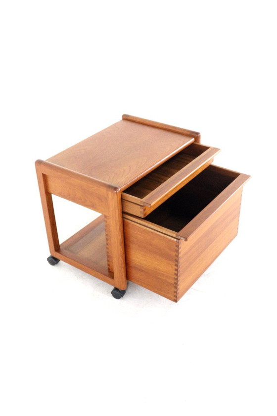 Aksel Kjersgaard trolley side cabinet model 309 vintage Danish, Storage cabinet, Wood, Brown (photo 14 of 17)