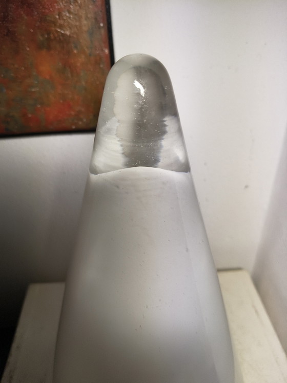 Image 1 of Jaren 80 vintage design Barbara Teepee cone glazen tafellamp 