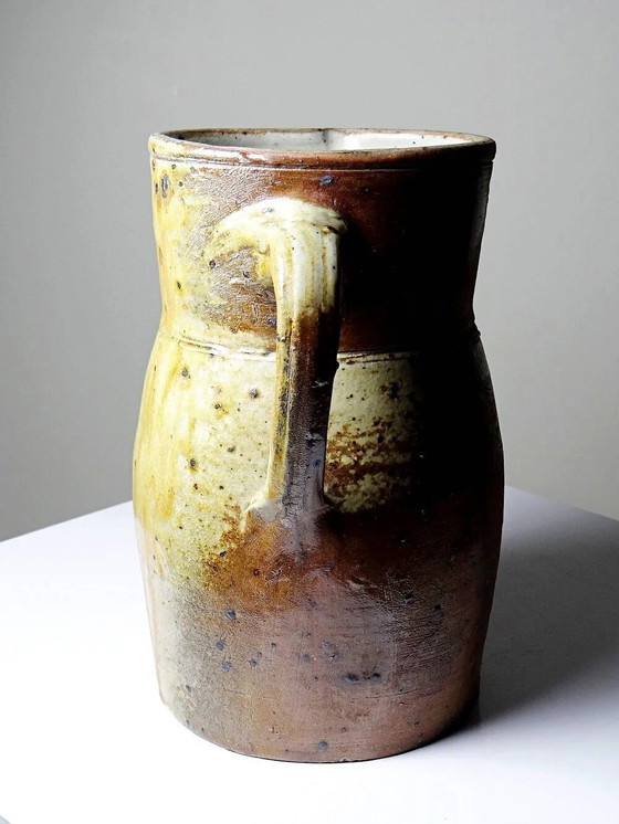 Grande brocca antica in gres di Puisaye, piritica, fine XIX secolo. – Bicchieri e caraffe, Porcellana (photo 11 of 17)