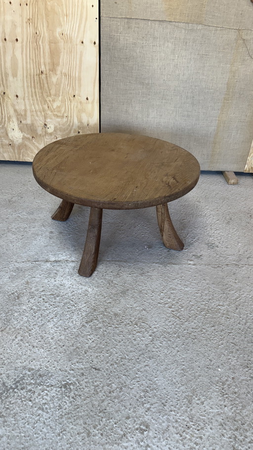 Round Oak Table, Japandi Style