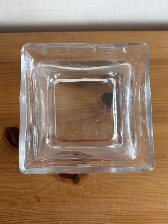 Image 1 of Vintage Finse glazen vaas Riihimäen Lasi