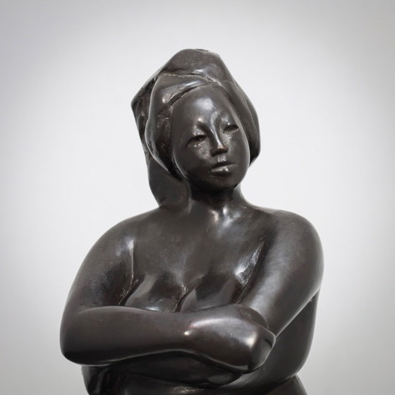 Image 1 of Seated Female Sculpture by Francine Govers, Netherlands, 1990s