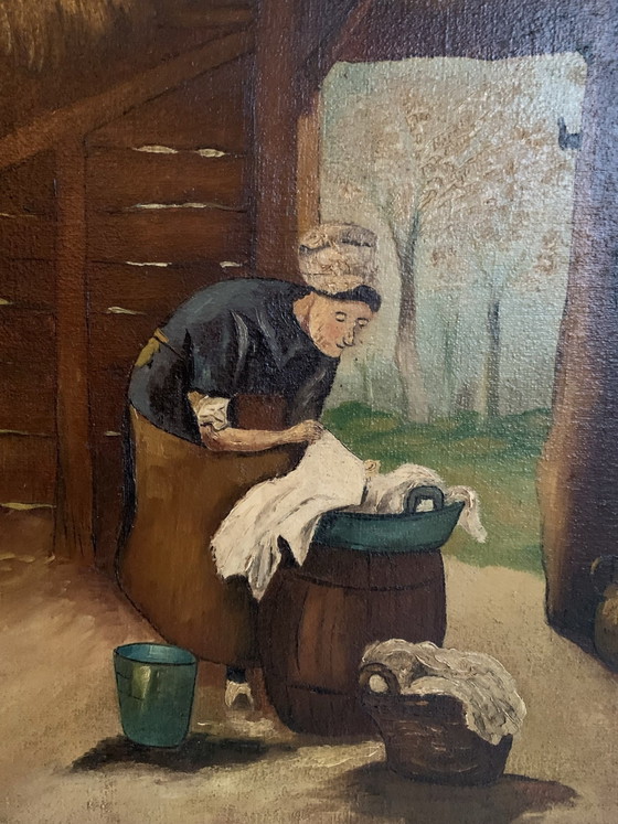 Schilderij, Kunst, Hout, Canvas, Beige (foto 10 van 15)