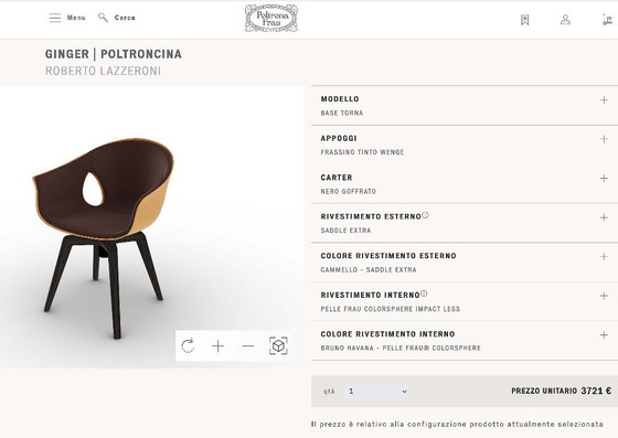 POLTRONA FRAU POLTRONCINA GINGER – Sedie girevoli, Leather, Wood (photo 36 of 36)