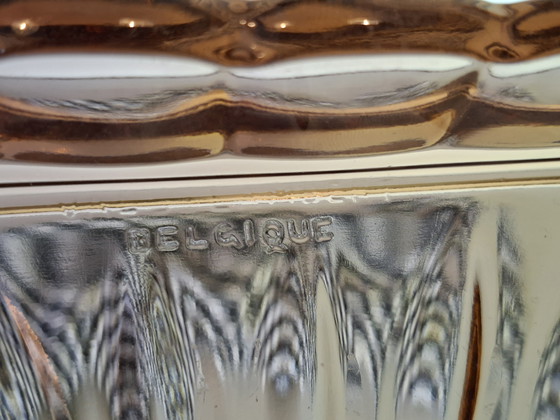 Image 1 of Plateau d'apéritif Val Saint Lambert art déco