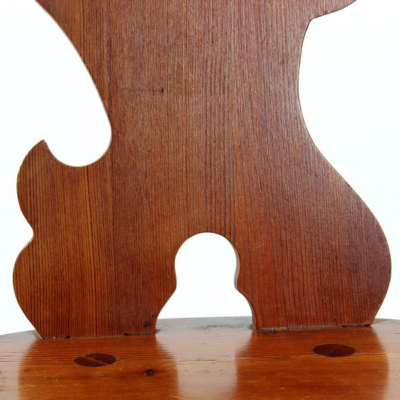 Image 1 of Folk Style Dining Chair In Wood, Czechoslovakia 1973